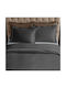 White Fabric Sheet Set King Cotton Savoy Grey 270x280cm