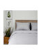 White Fabric Sheet Set King Cotton Matilda Grey 235x270cm