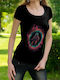 Astronaut in einem Weltraumwirbel T-Shirt