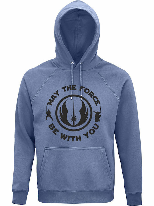 Unisex Hoodie Bio "Möge die Macht mit dir sein Jedi Yoda Star Wars" Blau