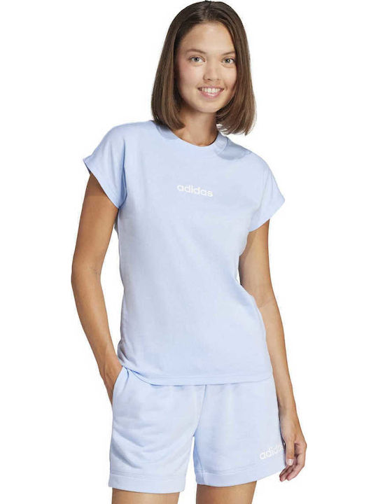 adidas Essentials Linear T-Shirt Light Blue