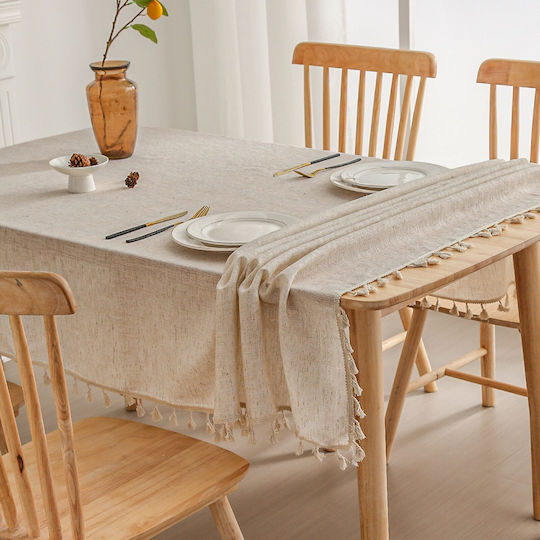 Beige Tablecloth 180x140cm