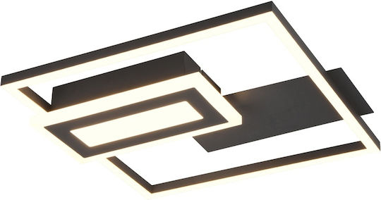 Trio Lighting Πλαφονιέρα Οροφής Μαύρη με Ενσωματωμένο LED