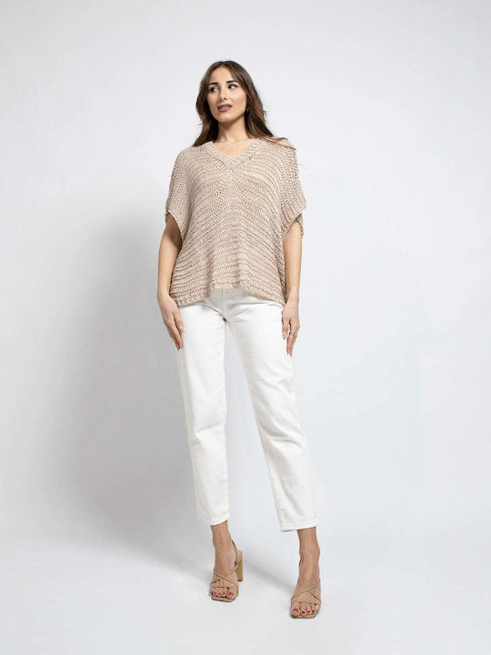 Damen Bluse Beige