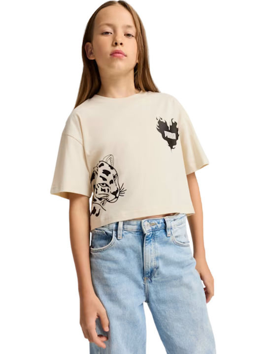 Παιδικό T-shirt Ecru Graphic