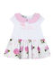 Children's Dress Short Sleeve Floral White