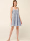 Vamp Summer Women's Nightdress Blue Peony