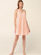 Vamp Sommer Damen Nachthemd Salmon
