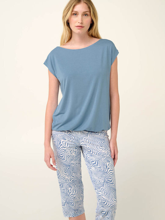 Vamp Summer Women's Pyjama Set Blue Serene 22015