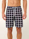 Vamp Men's Summer Checked Pajama Pants Blue