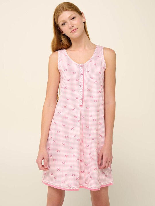 Vamp Nightgown Maternity & Nursing Pink Sea