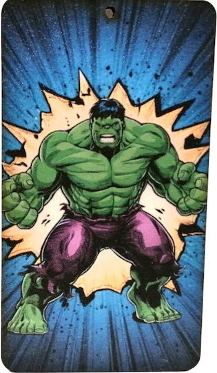 Ξύλινο Στοιχείο Κρεμαστό Hulk Marvel 9x5cm 2τμχ