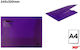 Plastic Elastic Folder Purple A4 24x32 Mp Pc552-09