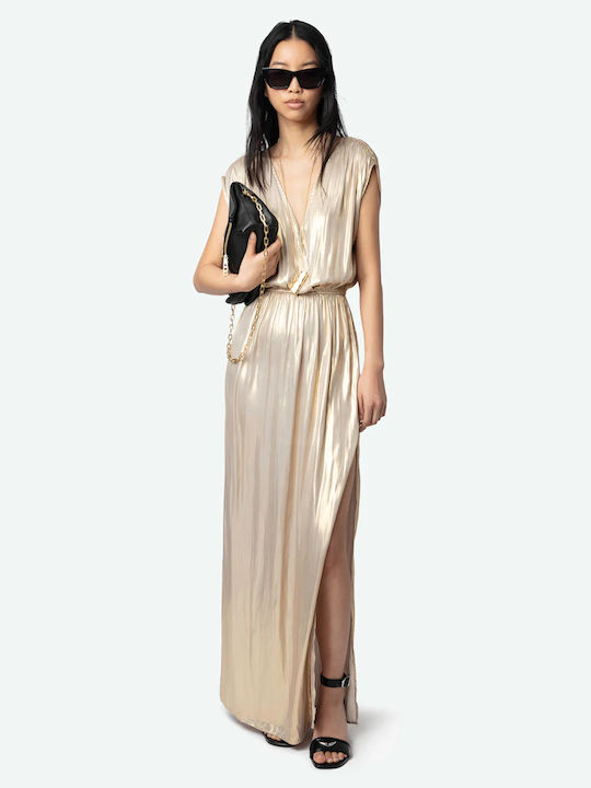 green emerald velvet dress Zadig & Voltaire Crystal Jac Leo in Sun