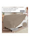 Elastische Abdeckung für Dreisitziges Sofa Beige 215εκ. 1Stück