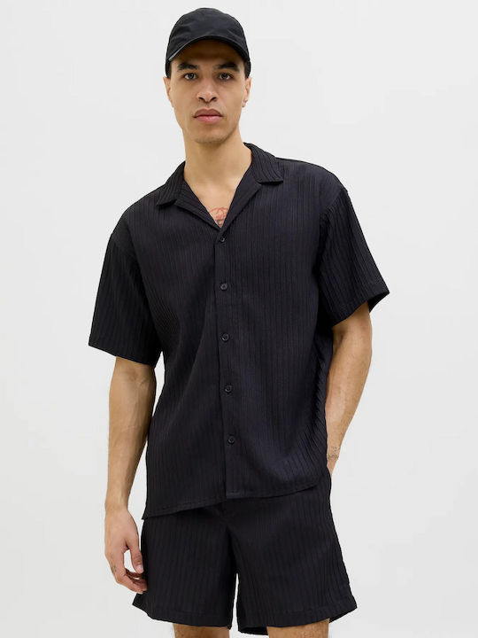Jack & Jones Къс ръкав Риза Черно
