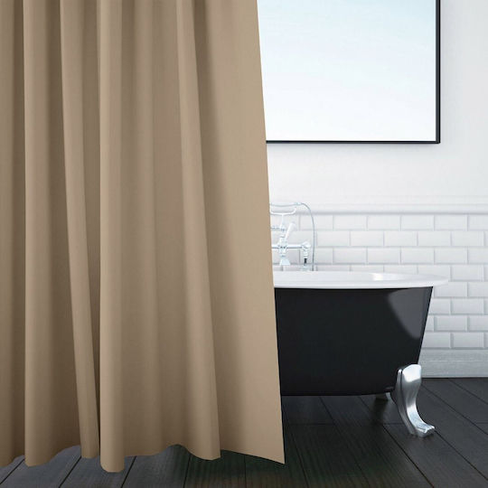 Peva Shower Curtain 180x200cm Taupe