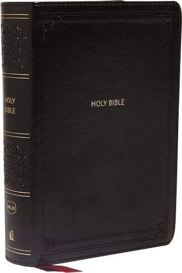 Nkjv, End-of-verse Reference Bible, Compact, Leathersoft, Black, Red Letter, Comfort Print - Thomas Nelson Publishers - Leather / Fine Binding
