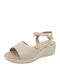 Sandal Anatomische Damenplattformen Weiß