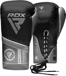 RDX K1 Mark Pro Γάντια Πυγμαχίας Δερμάτινα για Αγώνα Ασημί