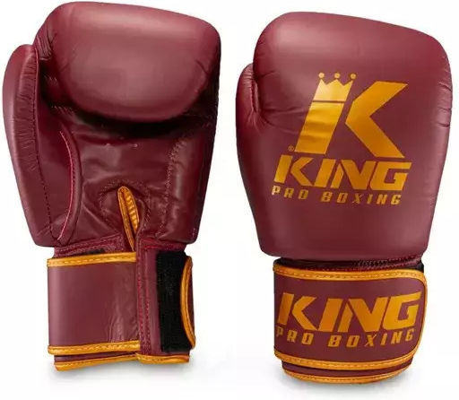 King Boxhandschuhe Leder für Kampf Rot