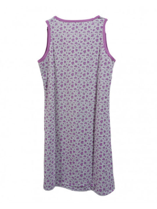 Lydia Creations Sommer Damen Robe mit Nachthemd Dark Lilac