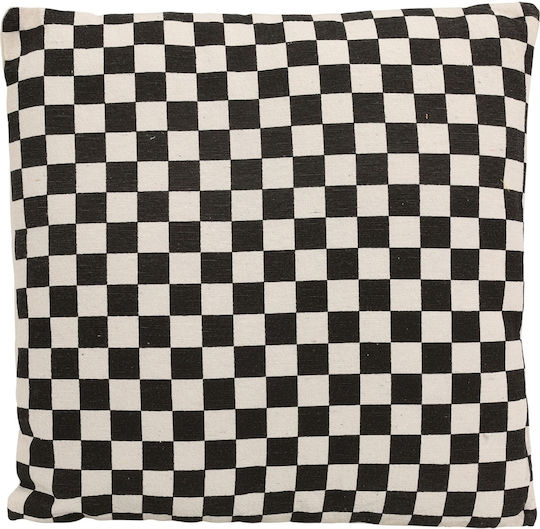 Sofa-Kissen Ecru/Schwarz 45x45cm