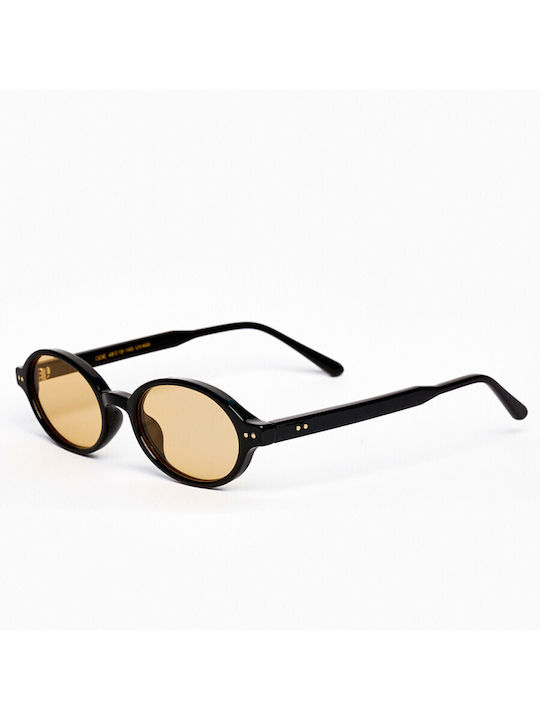 AV Sunglasses Odie Unisex Sunglasses with Black Plastic Frame and Yellow Lens 119-ODIE Black/Orange