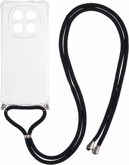 Sockproof Back Cover Silicone with Strap Transparent (Redmi Note 14 Pro+)