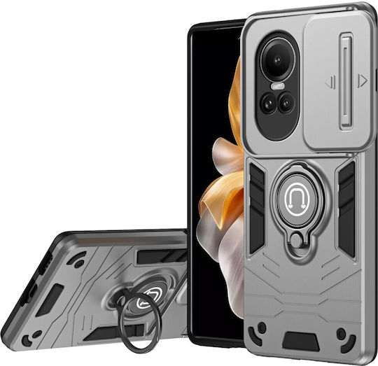 Mad Mask Camshield Задна корица Пластмаса / Силикон Сив (Oppo Reno10)
