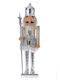Iliadis Nutcracker de Crăciun Argintiu din Plastic Înălțime 38cm.