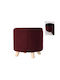 BOX37211 Hocker mit Stauraum Stoff Burgundisch