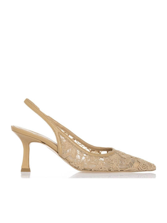 Sante Leder Pumps mit Riemchen & mittelhoher Ab...