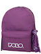 Polo Original Double Scarf School Bag Backpack Junior High-High School Purple 27Liters 2021