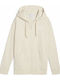 Damen Sweatshirtjacke Kapuzen Ecru