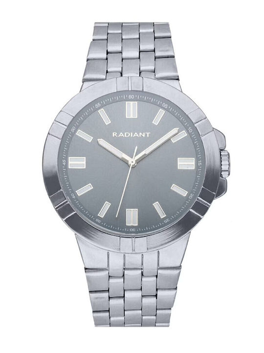 Radiant Ανδρικό Ρολόι 44mm Μπαταρίας με Γκρι Μεταλλικό Μπρασελέ
