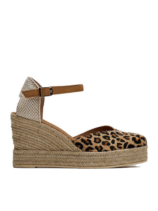 Women's Platform Espadrilles Tabac Brown