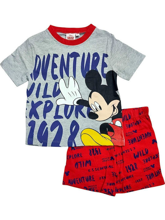 Disney Kids' Pajamas Summer Gray Mickey