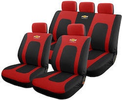 Takeposition Car Seat Covers Set 9 Pieces Polyester Black