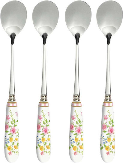 Easy-Life Desert / Ice Cream Spoons Made of Silver Porcelain 14cm 4 Pieces