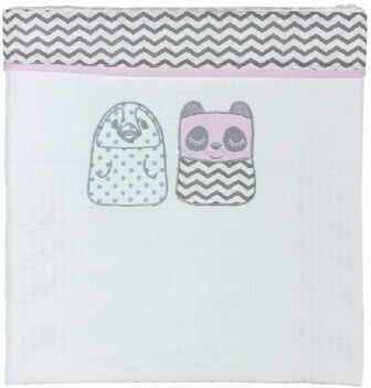 Baby Star Blanket Cot Waffle White 100x150cm