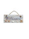 Handmade Beige Wooden Sign 24x10cm