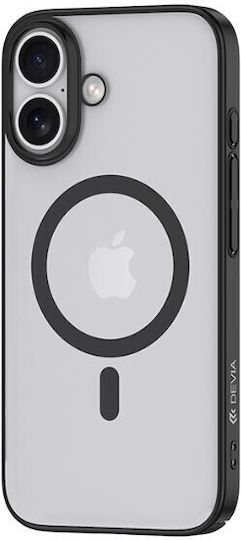 Devia Glimmer Umschlag Rückseite Schwarz (iPhone 16)