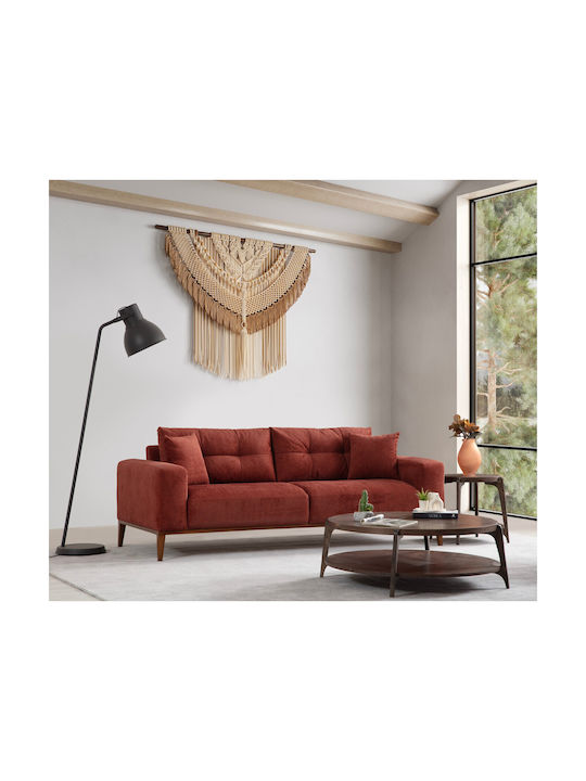 Sinor Three-Seater Couch Bed Tile Red 225x92x75cm