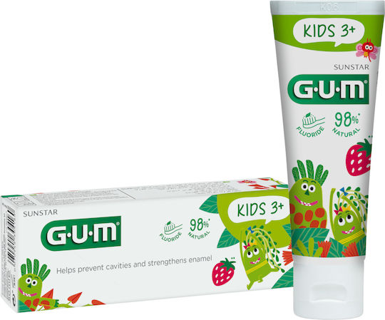 GUM Kinderzahnpasta für 3+ Jahre mit Geschmack Erdbeere 50ml