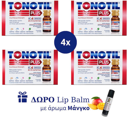 Tonotil Plus Energie cu Vitamine 300ml 4x15 Fiole 10ml