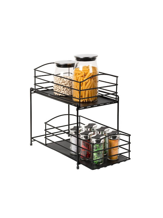 General Trade Tabletop Metal Rack 36x19x32.5cm Black