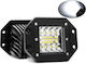 Led Αδιάβροχο Χωνευτό Προβολάκι 12v – 24v 2 Λειτουργίες 12cm 36w 2880lm 12 Smd Ip68 6000k