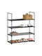 Plastic Shoe Organizer Black 67x29x81.5cm