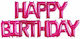 Happy Birthday Balloons Fuchsia 13 Pcs
